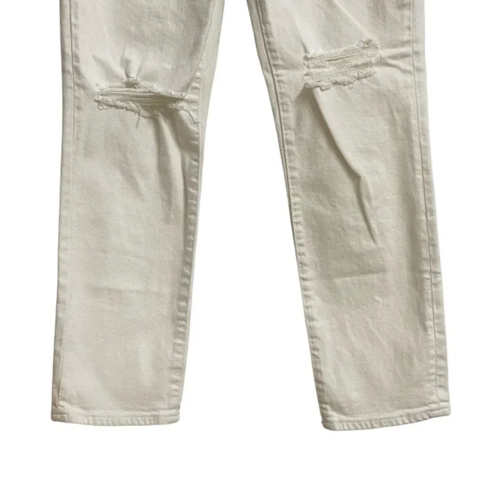 Madewell The Perfect Vintage Crop Jeans Women's 26 Off-White Knee-Rip Edition - Picture 9 of 16